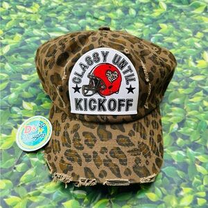 Leopard Print Football Hat